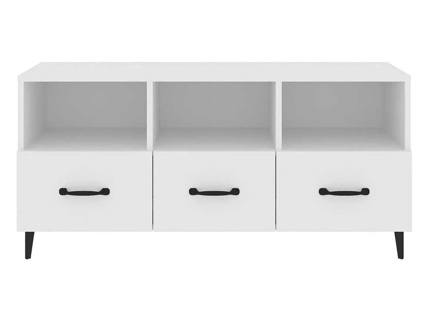 Firuz Mueble de TV madera contrachapada blanco 102x35x50 cm