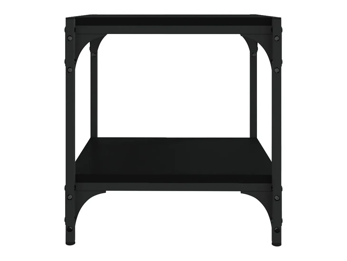 Foster City Mueble para TV madera contrachapada y acero negro 40x33x41 cm