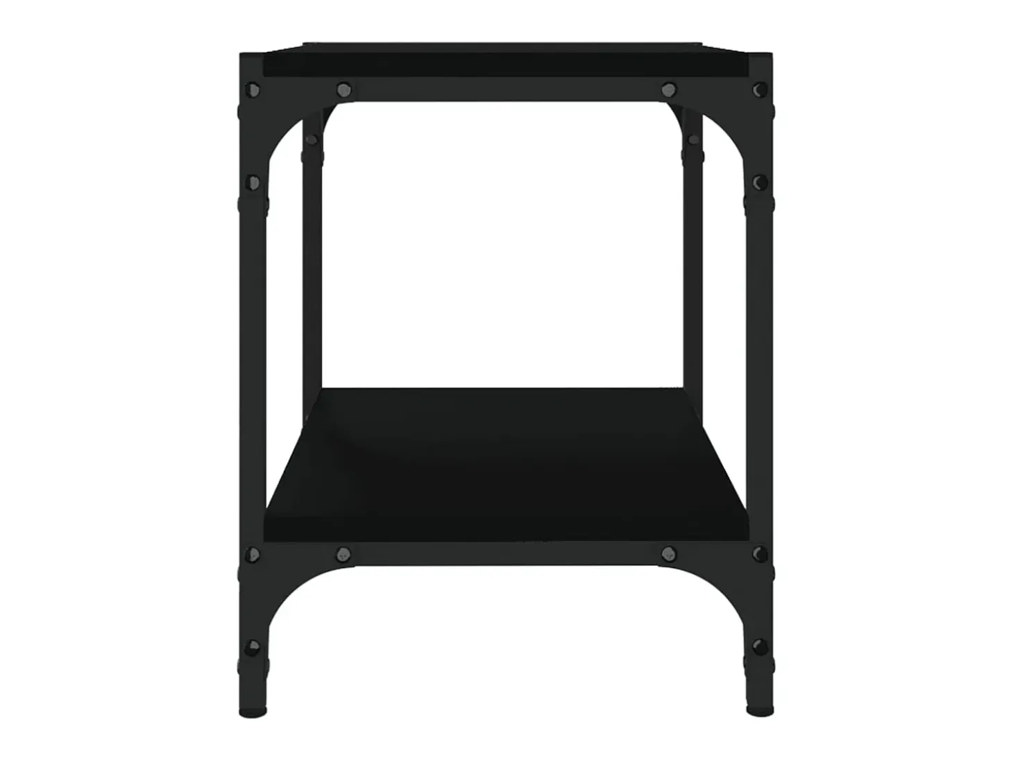 Foster City Mueble para TV madera contrachapada y acero negro 40x33x41 cm