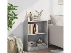 Freekje Estantería madera de ingeniería gris hormigón 60x24x76 cm