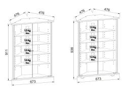 Gabinete de exhibición de pared Vecko