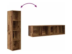 Gabinete de TV 2 pcs Marrón 37 x 37 x 142.5 cm