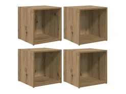 Gabinete de TV 4 pcs Marrón 37 x 35 x 37 cm