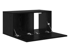 Gabinete de TV 2 pcs Negro 60 x 30 x 30 cm Madera contrachapada