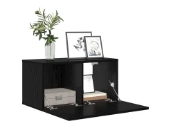 Gabinete de TV 2 pcs Negro 60 x 30 x 30 cm Madera contrachapada