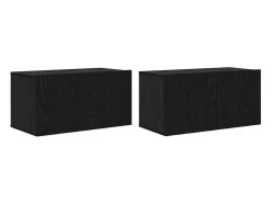 Gabinete de TV 2 pcs Negro 60 x 30 x 30 cm Madera contrachapada