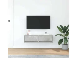 Gabinete de TV con cajón Gris hormigón 100 x 31 x 25.5 cm