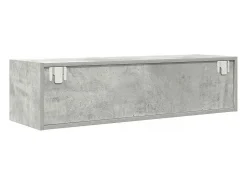 Gabinete de TV con cajón Gris hormigón 100 x 31 x 25.5 cm