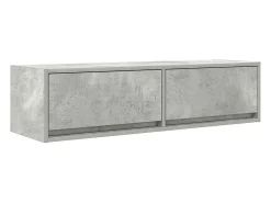 Gabinete de TV con cajón Gris hormigón 100 x 31 x 25.5 cm