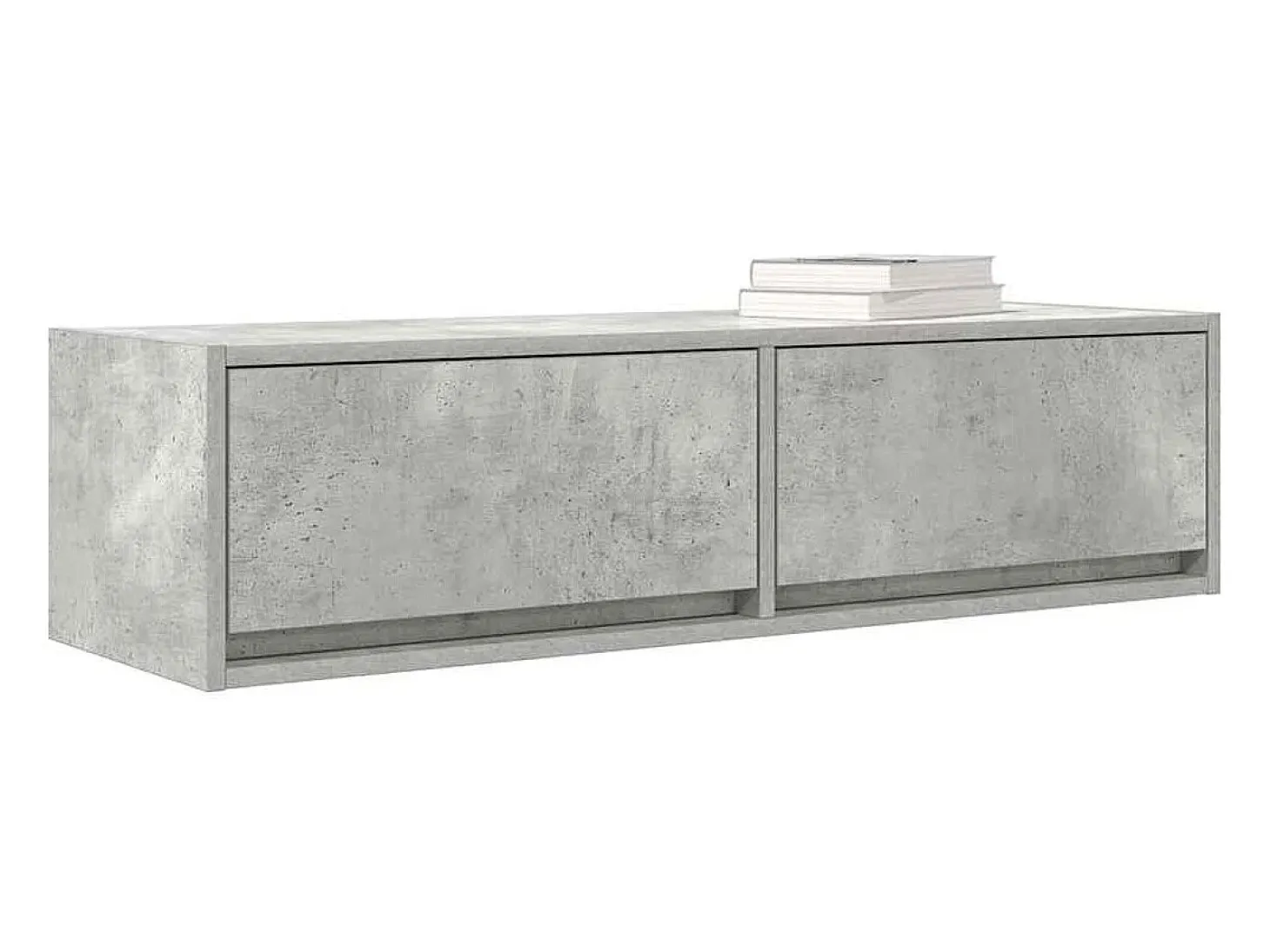 Gabinete de TV con cajón Gris hormigón 100 x 31 x 25.5 cm