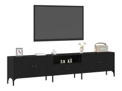 Gabinete de TV con cajón Roble negro 200 x 25 x 44 cm