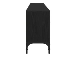 Gabinete de TV con cajón Roble negro 200 x 25 x 44 cm