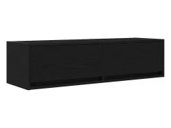 Gabinete de TV con cajón Roble negro 100 x 31 x 25.5 cm