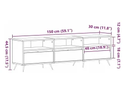 Gabinete de TV Madera vieja 150 x 30 x 44.5 cm