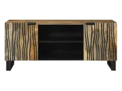 Gabinete de TV Marrón 105 x 33 x 46 cm madera maciza de mango