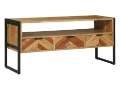 Gabinete de TV Marrón 100 x 35 x 50 cm Madera maciza de Acacia