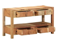 Gabinete de TV Marrón 83 x 33 x 46 cm Madera maciza recuperada