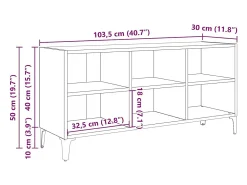 Gabinete de TV Negro 69.5 x 30 x 50 cm Madera contrachapada