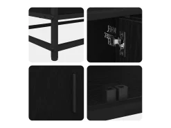 Gabinete de TV Roble negro 240 x 35 x 41 cm