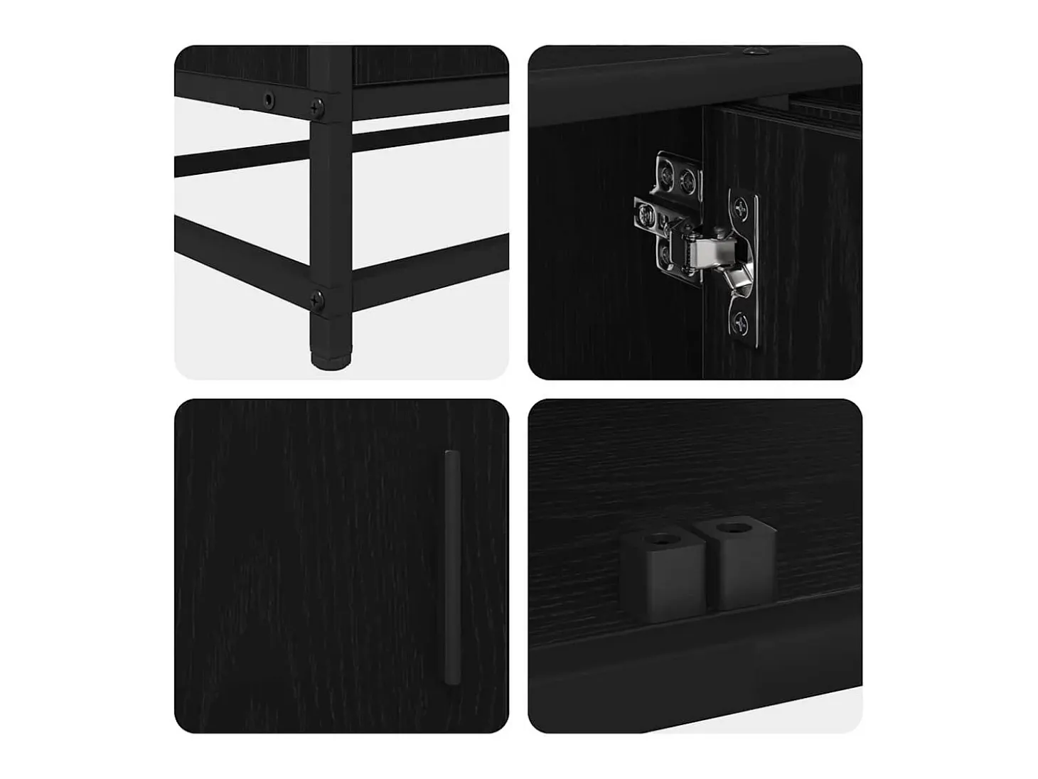 Gabinete de TV Roble negro 210 x 35 x 41 cm
