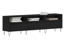 Gabinete de TV Roble negro 150 x 30 x 44.5 cm