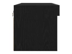 Gabinete de TV Roble Negro 80 x 30 x 30 cm Madera contrachapada