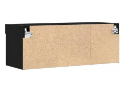 Gabinete de TV Roble Negro 80 x 30 x 30 cm Madera contrachapada