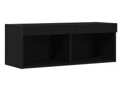Gabinete de TV Roble Negro 80 x 30 x 30 cm Madera contrachapada