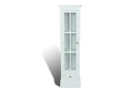 Garden Furniture - Estantería moderna con 3 estantes de madera blanca