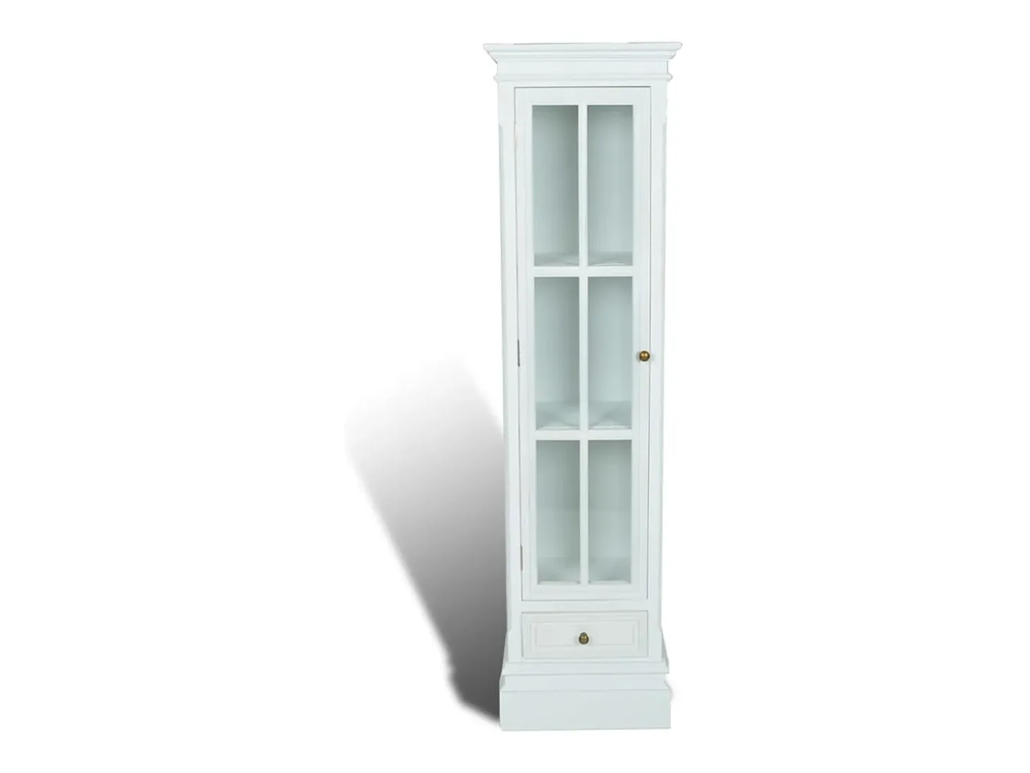 Garden Furniture - Estantería moderna con 3 estantes de madera blanca