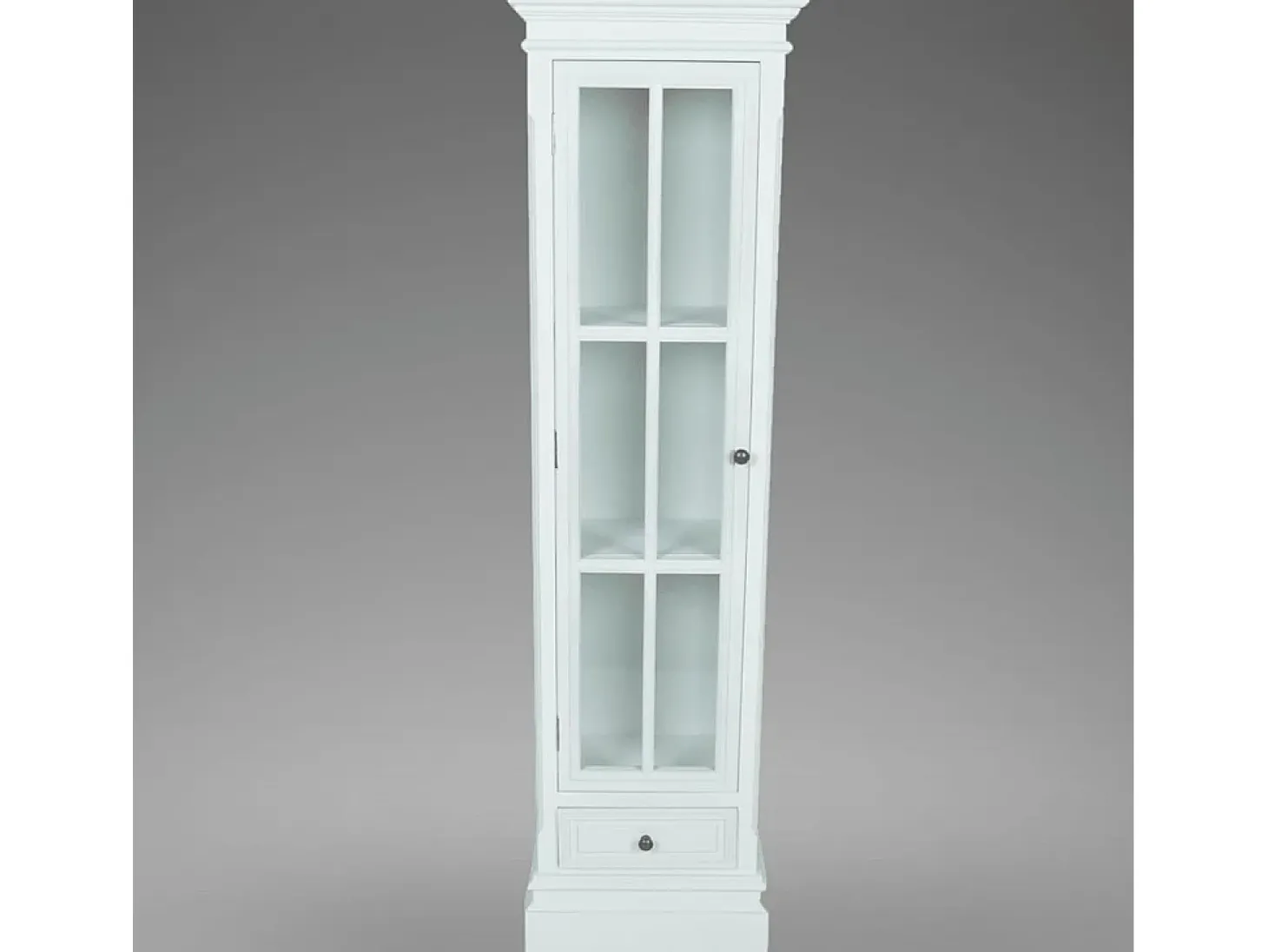 Garden Furniture - Estantería moderna con 3 estantes de madera blanca