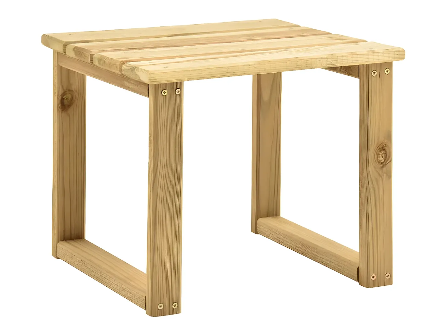Garden Furniture - Mesa de tumbona madera de pino impregnada 30x30x26 cm