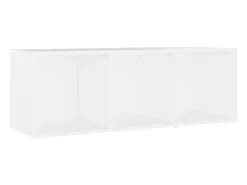 Garden Furniture - Muebles para TV 4 uds madera contrachapada blanco 107x35x37 cm