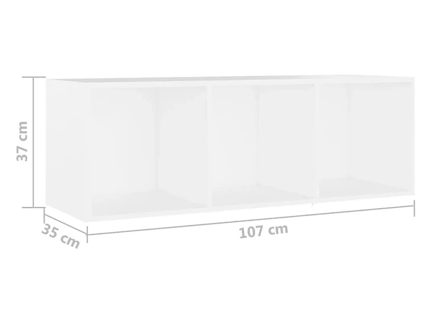 Garden Furniture - Muebles para TV 4 uds madera contrachapada blanco 107x35x37 cm