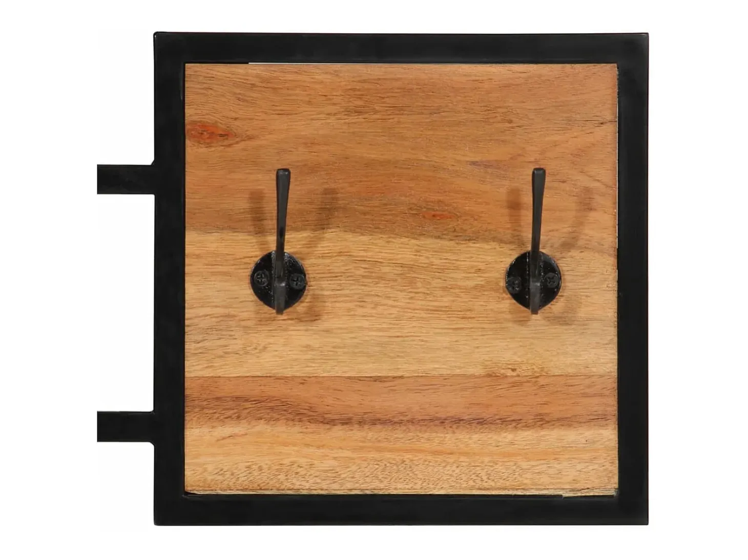Garden Furniture - Perchero de pared madera maciza de acacia y erro 90x1x35 cm