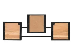 Garden Furniture - Perchero de pared madera maciza de acacia y erro 90x1x35 cm