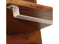 Garden Furniture - Perchero de madera maciza de acacia 118x40 cm