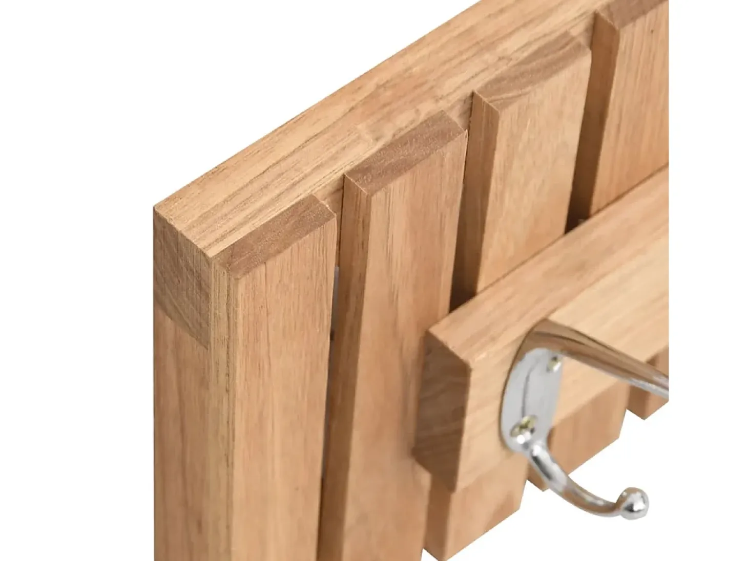 Garden Furniture - Perchero de pared madera maciza de nogal 42x8,5x14 cm