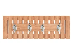 Garden Furniture - Perchero de pared madera maciza de nogal 42x8,5x14 cm