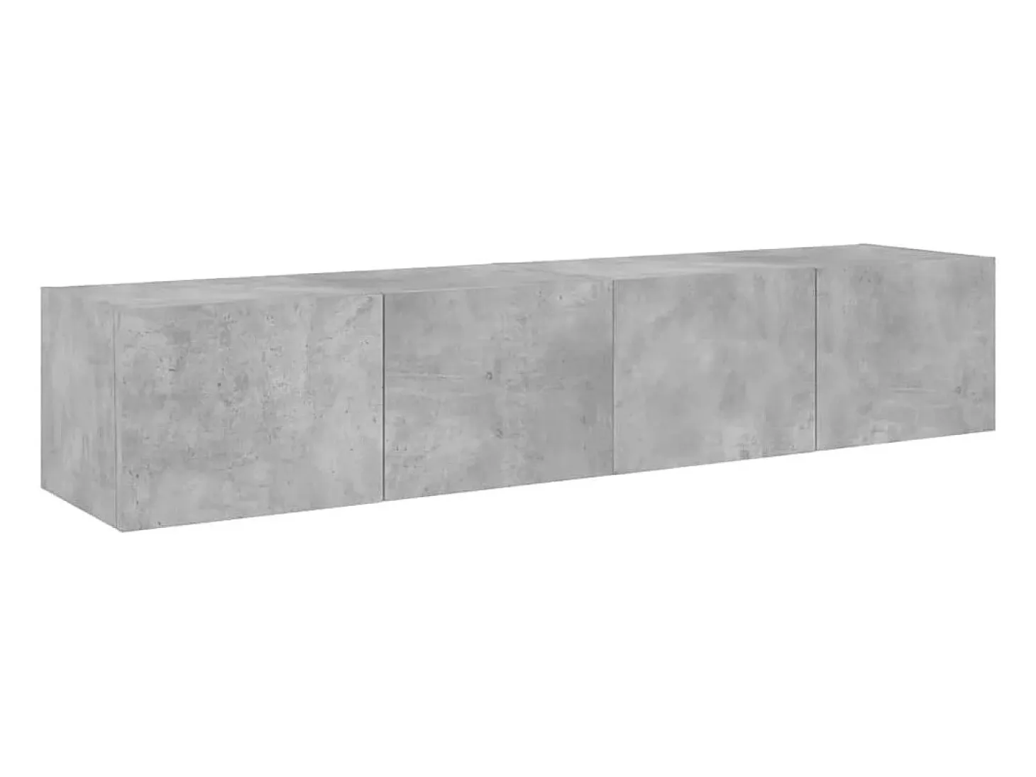 Gerben Muebles TV de pared luces LED 2 uds gris hormigón 80x35x31 cm