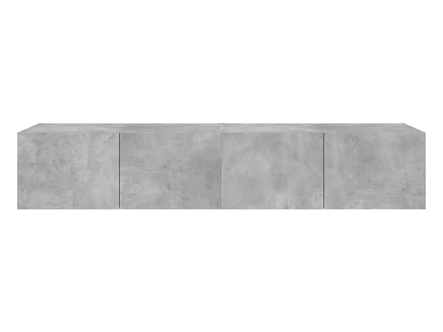 Gerben Muebles TV de pared luces LED 2 uds gris hormigón 80x35x31 cm