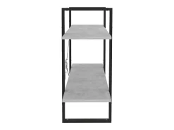 Gitana Estantería de 2 niveles contrachapada gris hormigón 100x30x70cm