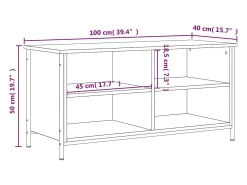 Giuliano Mueble para TV madera contrachapada roble Sonoma 100x40x50 cm