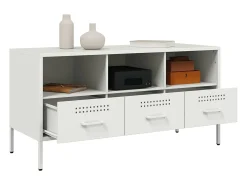 Gryln Mueble para TV acero blanco 100,5x39x50,5 cm