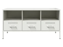 Gryln Mueble para TV acero blanco 100,5x39x50,5 cm