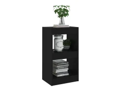 Hafida Estantería de libros/divisor de espacios negro 40x30x72 cm