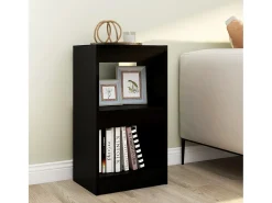 Hafida Estantería de libros/divisor de espacios negro 40x30x72 cm