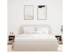 Hans Muebles TV de pared luces LED 2 uds roble marrón 30x28,5x30 cm