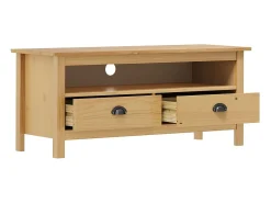 Heidi Mueble de TV ll madera maciza pino marrón miel 110x40x47 cm