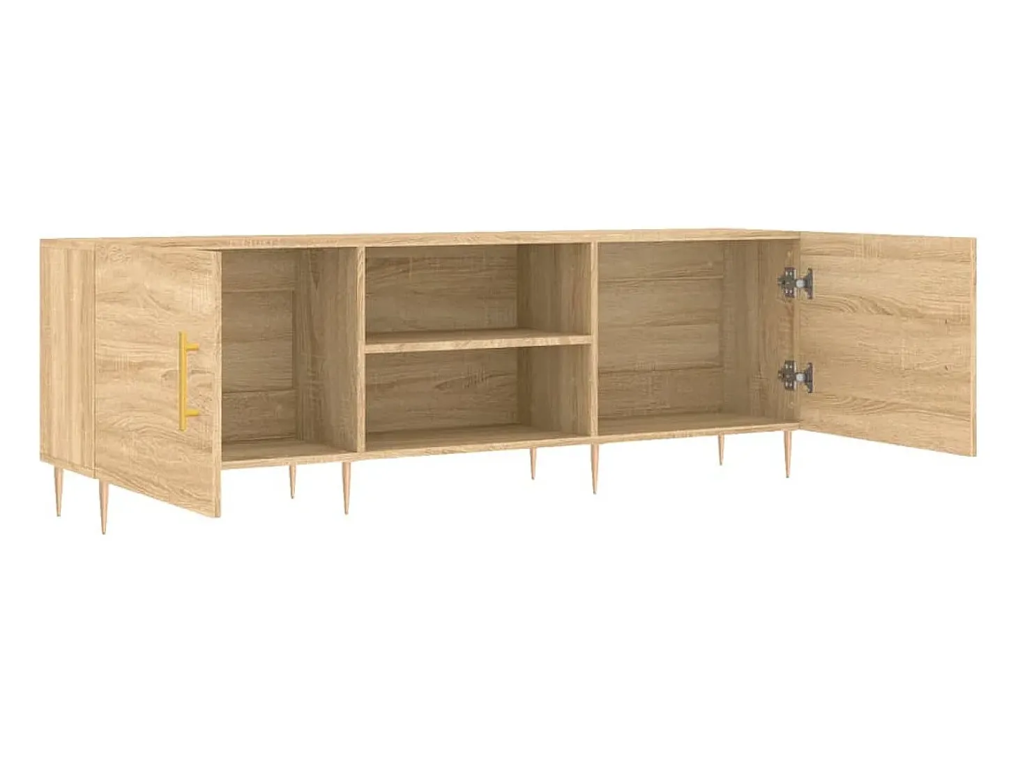 Hermanni Mueble para TV madera de ingeniería roble Sonoma 150x30x50 cm
